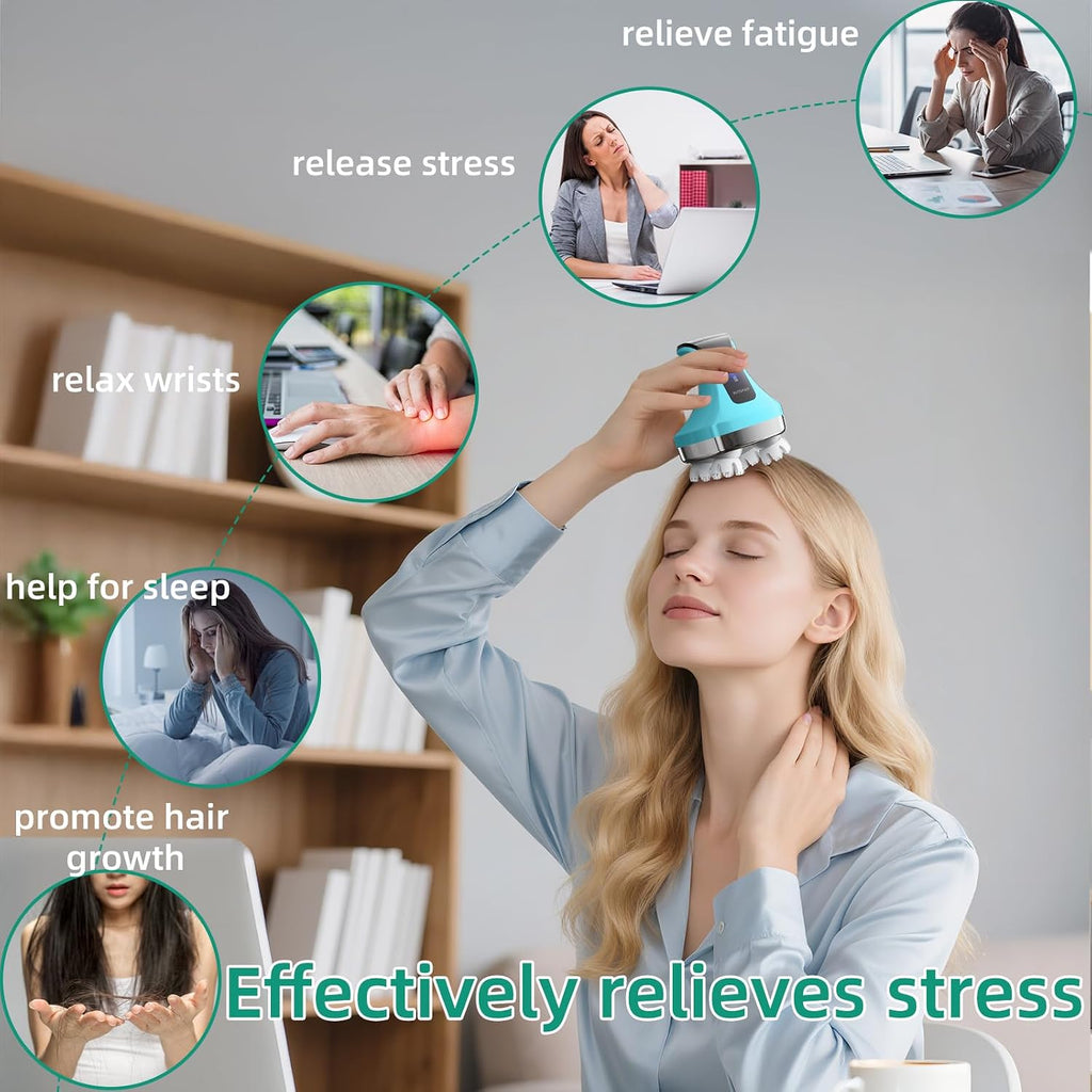 Fennrose Ritual Scalp Massager in use